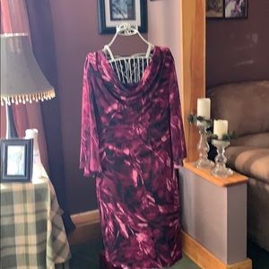 Burgundy Floral Dress